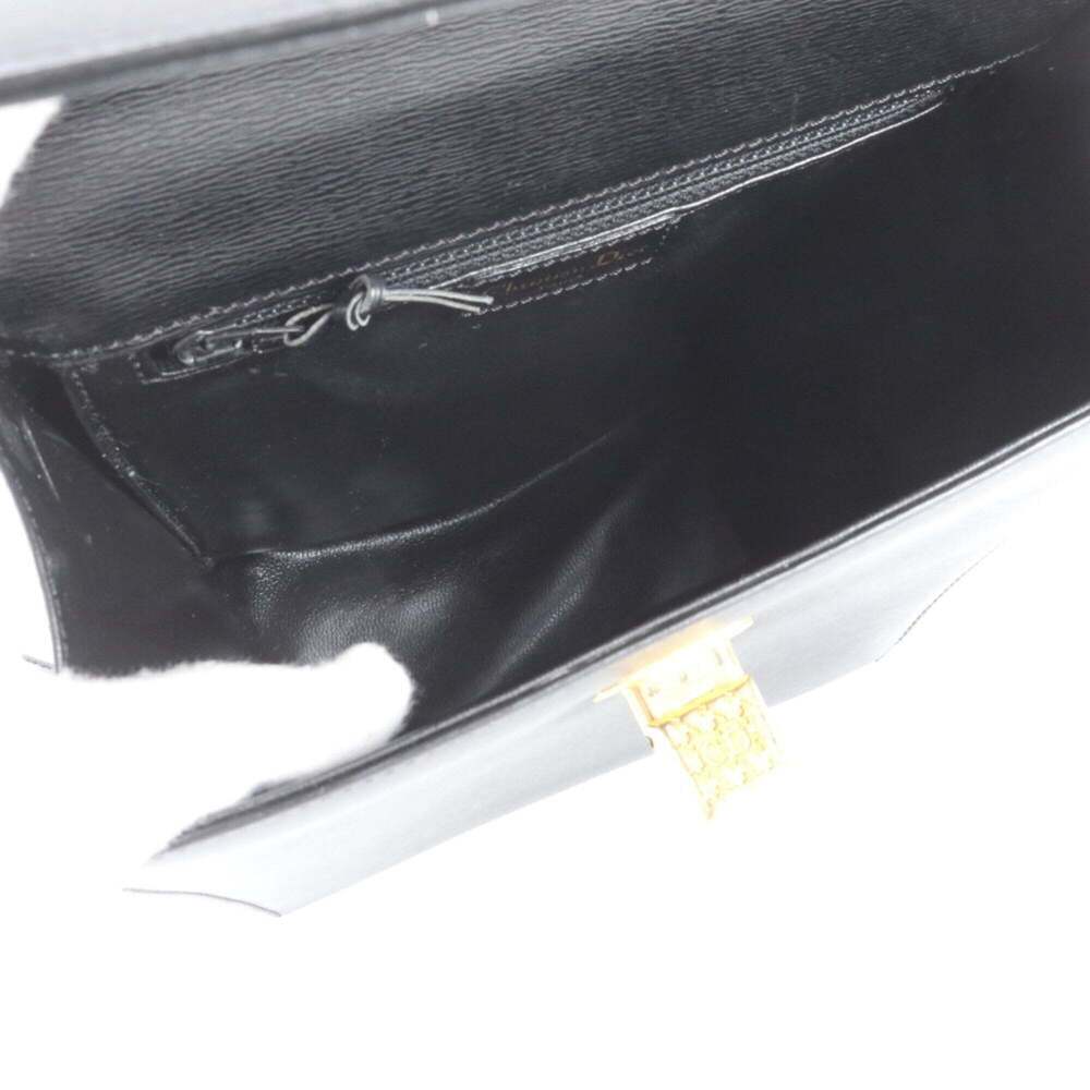 CHRISTIAN DIOR Vintage Black Leather Shoulder Bag - Picture 7 of 8